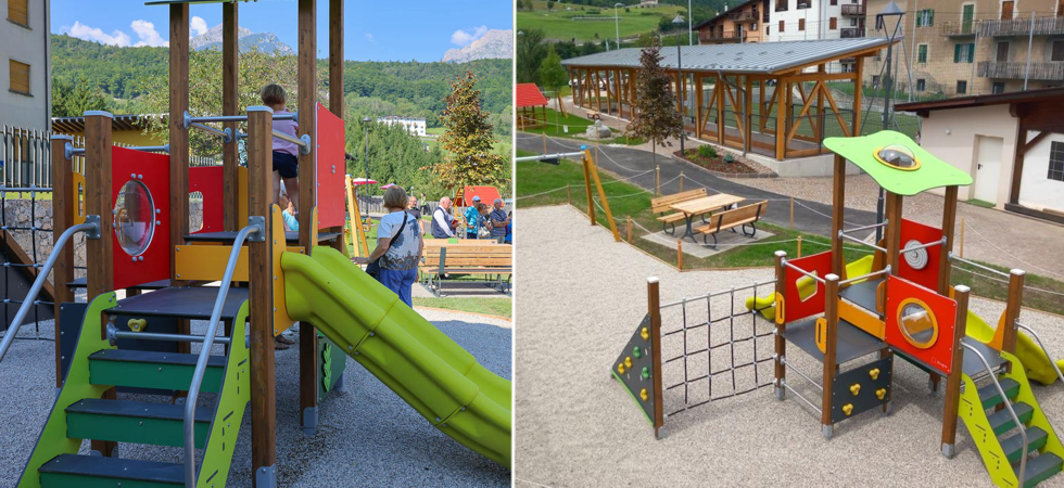 "Una piazza completamente rinnovata", a Cavedago nasce nuovo parco giochi